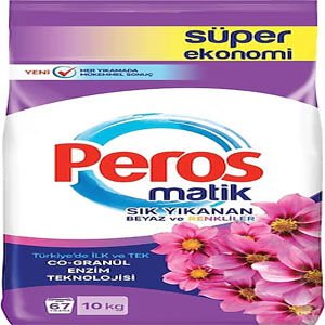 PEROS MATİK 10 KG RENKLİ BEYAZ (MOR)
