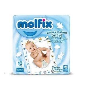 MOLFİX BEBEK BAKIM ÖRTÜSÜ 60*60CM 10LU