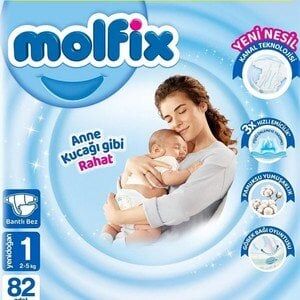 MOLFİX BEBEK BEZİ 3D YENİ DOĞAN 82Lİ FIRSAT