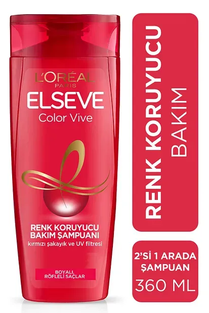 ELSEVE ŞAMPUAN 360 ML 2İN1 RENK KORUYUCU (KIRMIZI)