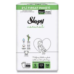 SLEEPY NATUREL BEBEK BEZİ MAXİ FIRSAT NO:5 (58Lİ)