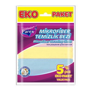 PAREX MİKROFİBER TEMİZLİK BEZİ 5Lİ