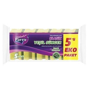 PAREX KLASİK YEŞİL SÜNGER OLUKLU 5Lİ