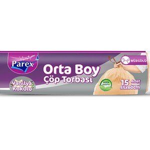 PAREX ÇÖP TORBASI BÜZGÜLÜ (VANİLYALI KOKULU) ORTA BOY