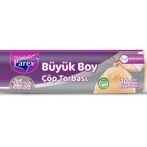 PAREX ÇÖP TORBASI BÜZGÜLÜ (VANİLYA KOKULU) BÜYÜK BOY