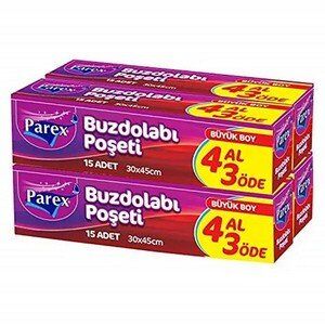 PAREX BUZDOLABI POŞETİ 4 AL 3 ÖDE BÜYÜK BOY
