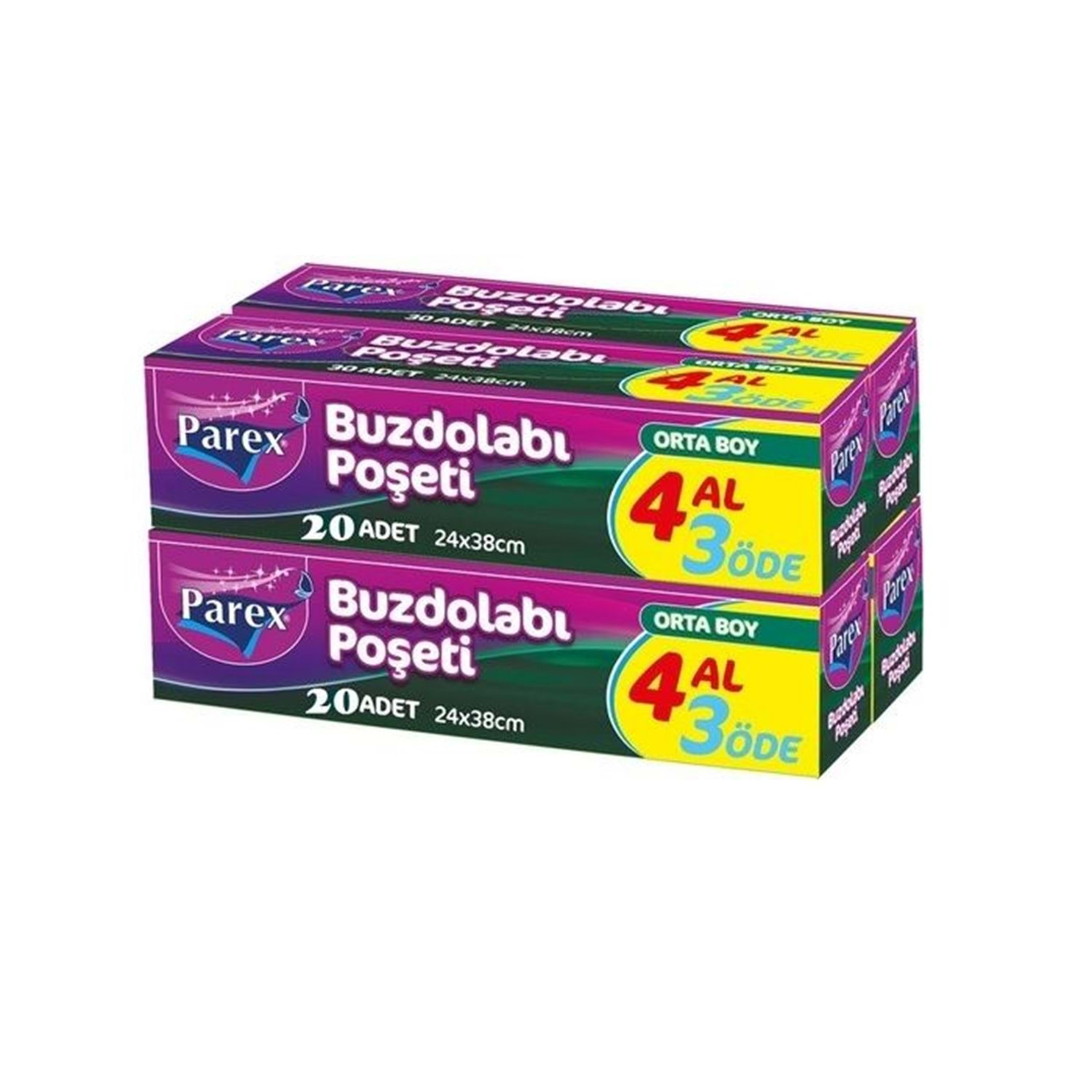 PAREX BUZDOLABI  POŞETİ 4AL 3 ÖDE ORTA BOY