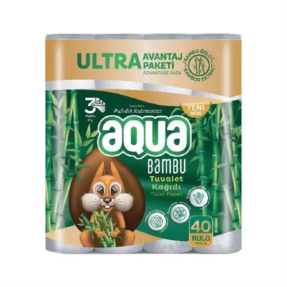 AQUA TUVALET KAĞIDI 3 KATLI 40 LI