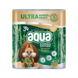 AQUA TUVALET KAĞIDI 3 KATLI 40 LI