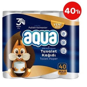 AQUA TUVALET KAĞIDI 40 LI