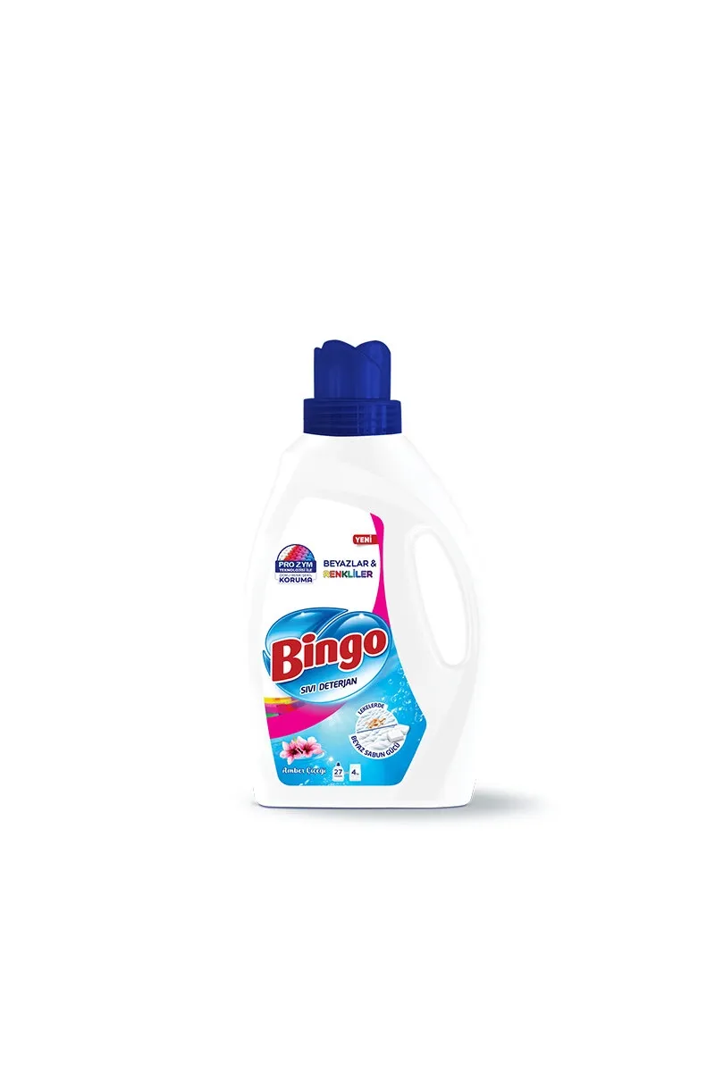 BİNGO SIVI DETERJAN 1755 ML RENKLİ&BEYAZ AMBER