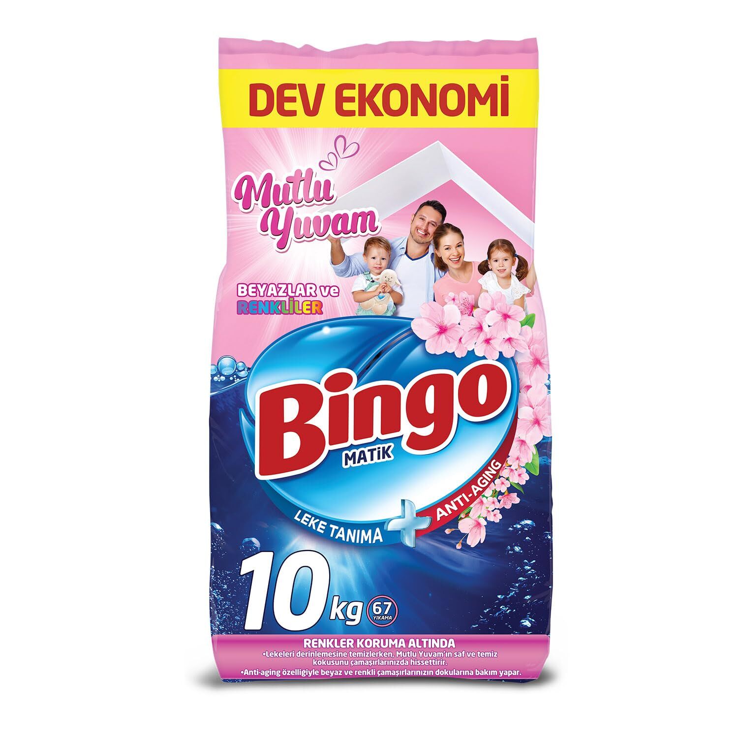 BİNGO MATİK KONSANTRE ÇAMAŞIR DETERJANI 10 KG MUTLU YUVAM