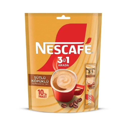 NESCAFE 3+1 10 LU SÜTLÜ KÖPÜKLÜ