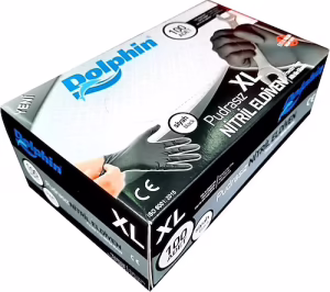 DOLPHİN NİTRİL MUAYENE ELDİVENİ 100LÜ SİYAH XL BEDEN
